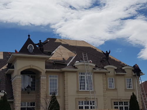 Old shingles removed