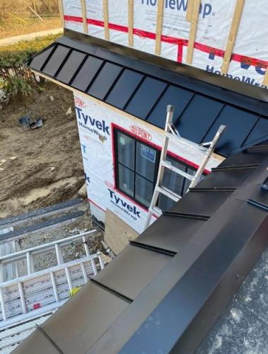 24 Gauge Straight Standing Seam with Coppings