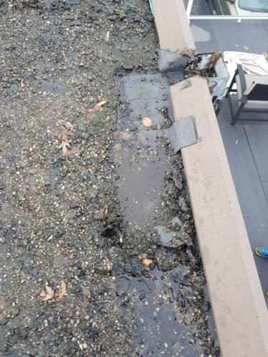 Flat Roof Repair - Before