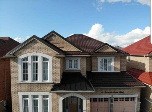 Front View of Newly Installed Metal Roof