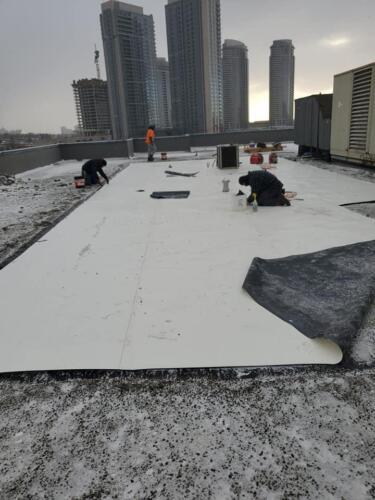 Commercial flat roof repair