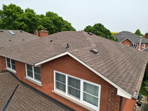 Oakville reroofing with GAF Timberline Barkwood Shingles