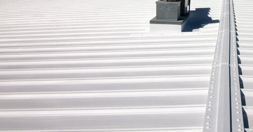 Thermoplastic Roof Coating on low sloped roof